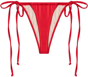 Red G-String Thong Ruched