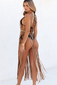 Milan Mocha Maxi Dress Cover Up