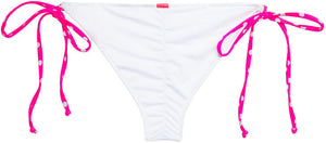 White & Pink Polka Dot Classic Scrunch Bottoms