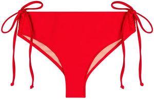 Red Full Coverage Mid-Rise Scrunch Bottom