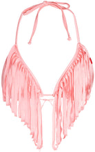 Load image into Gallery viewer, Baby Pink Fringe Triangle Top
