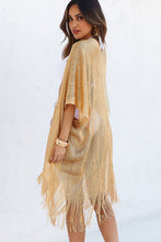 Load image into Gallery viewer, De Sousa Gold Fringed Beach Cover Up
