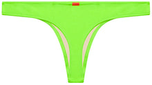 Load image into Gallery viewer, Neon Green Banded Brazilian Thong Bottom
