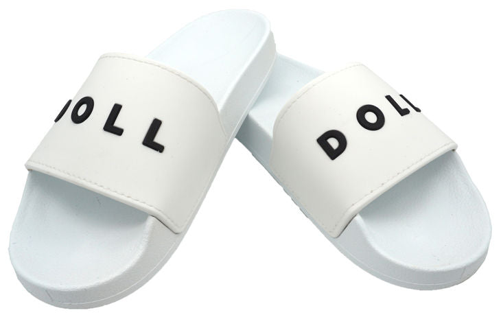 White - DOLL Slide-On Sandals