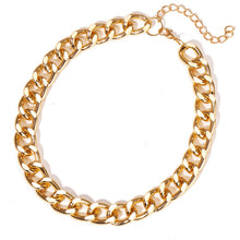 Load image into Gallery viewer, Polished Gold Curb Link Necklace
