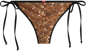 Black & Gold Sequin Classic Scrunch Bottom