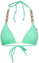 Load image into Gallery viewer, Mint Triangle Bikini On a Chain Top
