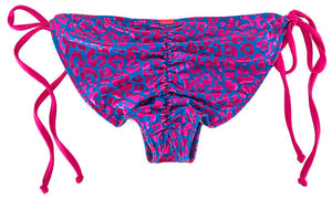 Blue & Fuchsia Leopard Full Coverage Scrunch Bottom