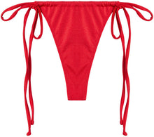 Load image into Gallery viewer, Red G-String Thong Ruched
