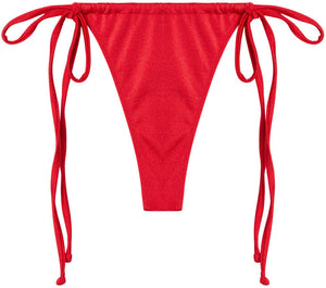 Red G-String Thong Ruched