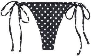 Black Polka Dot Brazilian Thong Bottom