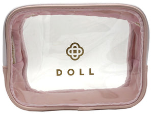 Doll Pink Clear Makeup Bag