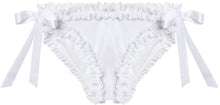 Load image into Gallery viewer, White Classic Bridal Ruffle Lace Bikini Bottom
