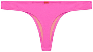 Neon Pink Banded Brazilian Thong Bottom