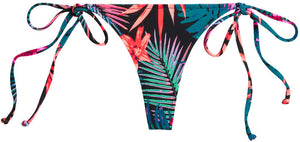 Black Tropical Brazilian Thong Bottom