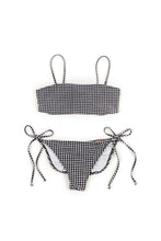 Load image into Gallery viewer, Black &amp; White Gingham Micro Bikini Bottom
