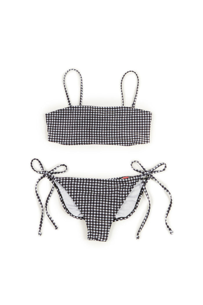 Black & White Gingham Micro Bikini Bottom