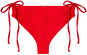 Red Full Coverage Mid-Rise Scrunch Bottom