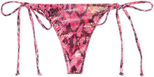 Load image into Gallery viewer, Pink Python Brazilian Thong Bottom
