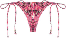 Load image into Gallery viewer, Pink Python Brazilian Thong Bottom
