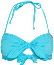 Load image into Gallery viewer, Aqua Blue Bandeau Bikini Top
