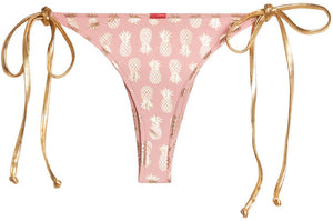 Blush & Gold Pineapple Brazilian Thong Bottom