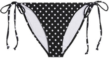 Load image into Gallery viewer, Black Polka Dot Full Coverage Scrunch Bottom
