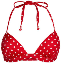 Load image into Gallery viewer, Red Polka Dot Push Up Bra
