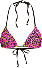 Load image into Gallery viewer, Neon Pink Leopard Triangle Top
