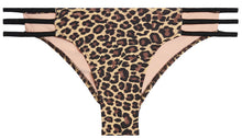 Load image into Gallery viewer, Leopard Triple Strap Classic Scrunch Bikini Bottom
