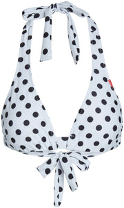 White Polka Dot Adjustable Halter Top