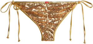 Gold Sequin Classic Scrunch Bottom